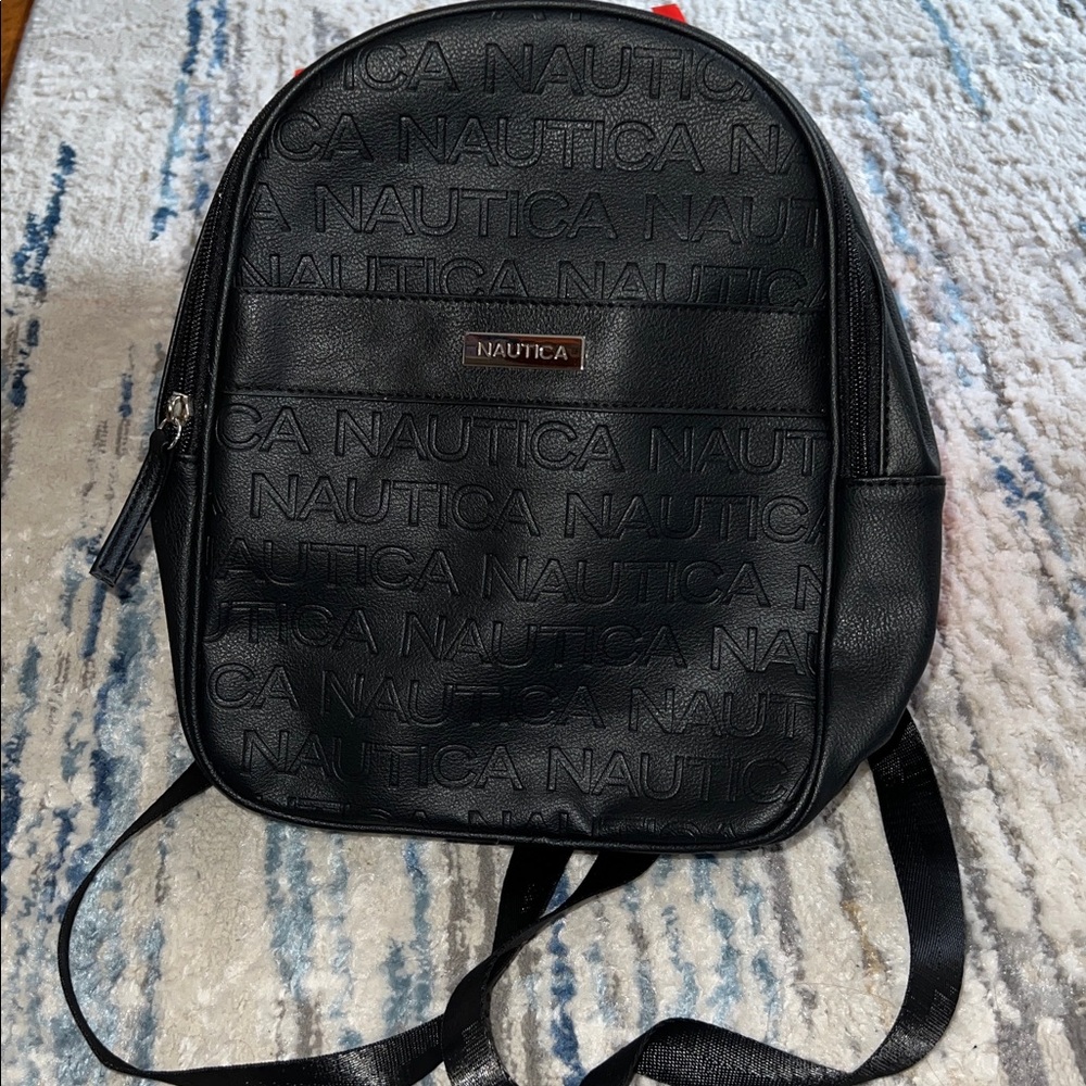 Nautica Embossed Black Backpack
